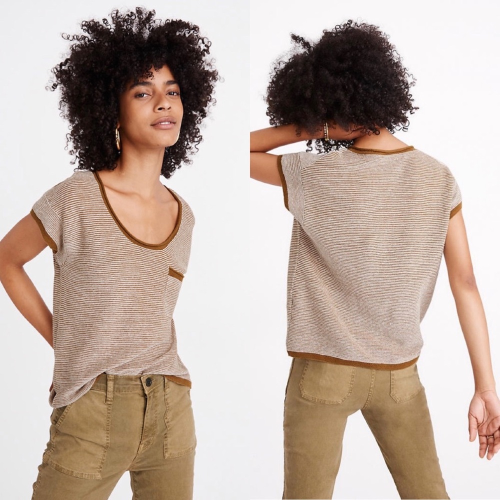 Madewell Watermoor Short-sleeve Sweater in stripe - Picture 2 of 6